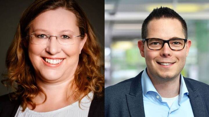 Adrian Borner (rechts) verlässt das Alfried Krupp Krankenhaus – Michaela Lemm (links) übernimmt  die alleinige Geschäftsführung.