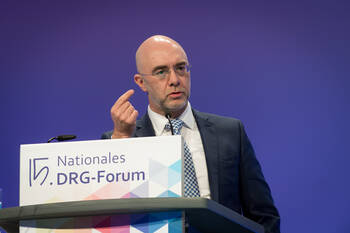 Frank Heimig referiert auf dem 16. Nationalen DRG-Forum