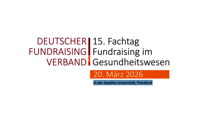 15. Fachtag „Fundraising im Gesundheitswesen“ 
