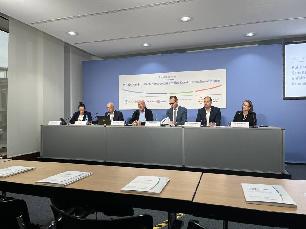 Kliniksubventionen Pressekonferenz freigemeinnützger Klinikgen