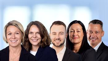 Neue Führungsstruktur im Sana Gesundheits-Cluster Berlin-Brandenburg: Jean Franke, Dr. Britta Brien, Alexander Matthes, Maria Oelze, Moritz Schönfelder