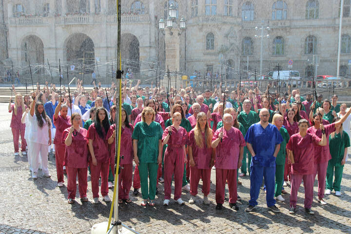 Niedersachsens Kliniken protestieren