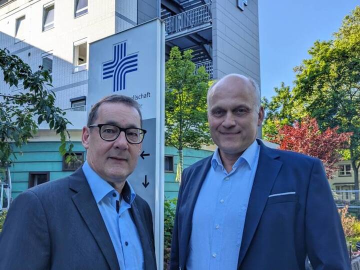 Geschäftsführerwechsel im Marienkrankenhaus Schwerte Patrick Kruscha und Jürgen Beyer