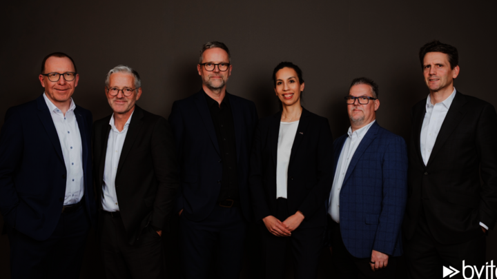 Der neue Bvitg-Vorstand (von links): Dr. Ralf Brandner, Matthias Meierhofer, Ecky Oesterhoff, Dr. Viola Henke, Heiko Mania, Dr. Daniel Diekmann.